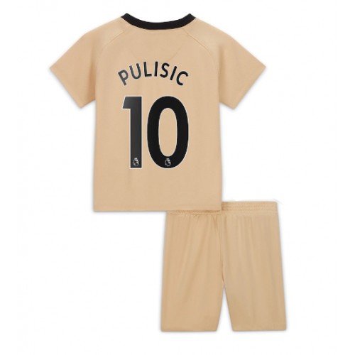 Chelsea Christian Pulisic #10 Tredjedraktsett Barn 2022-23 Kortermet (+ Korte bukser)